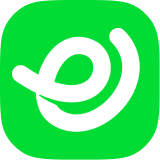 Eko health app logo with white stylized e on green rounded square background.